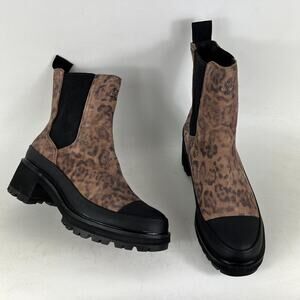 Timberland Kori Park 2.0 Women's 9.5 Brown Black Leopard Print Chelsea Boots